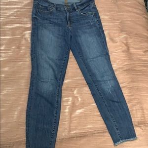 loft modern skinny distressed jeans